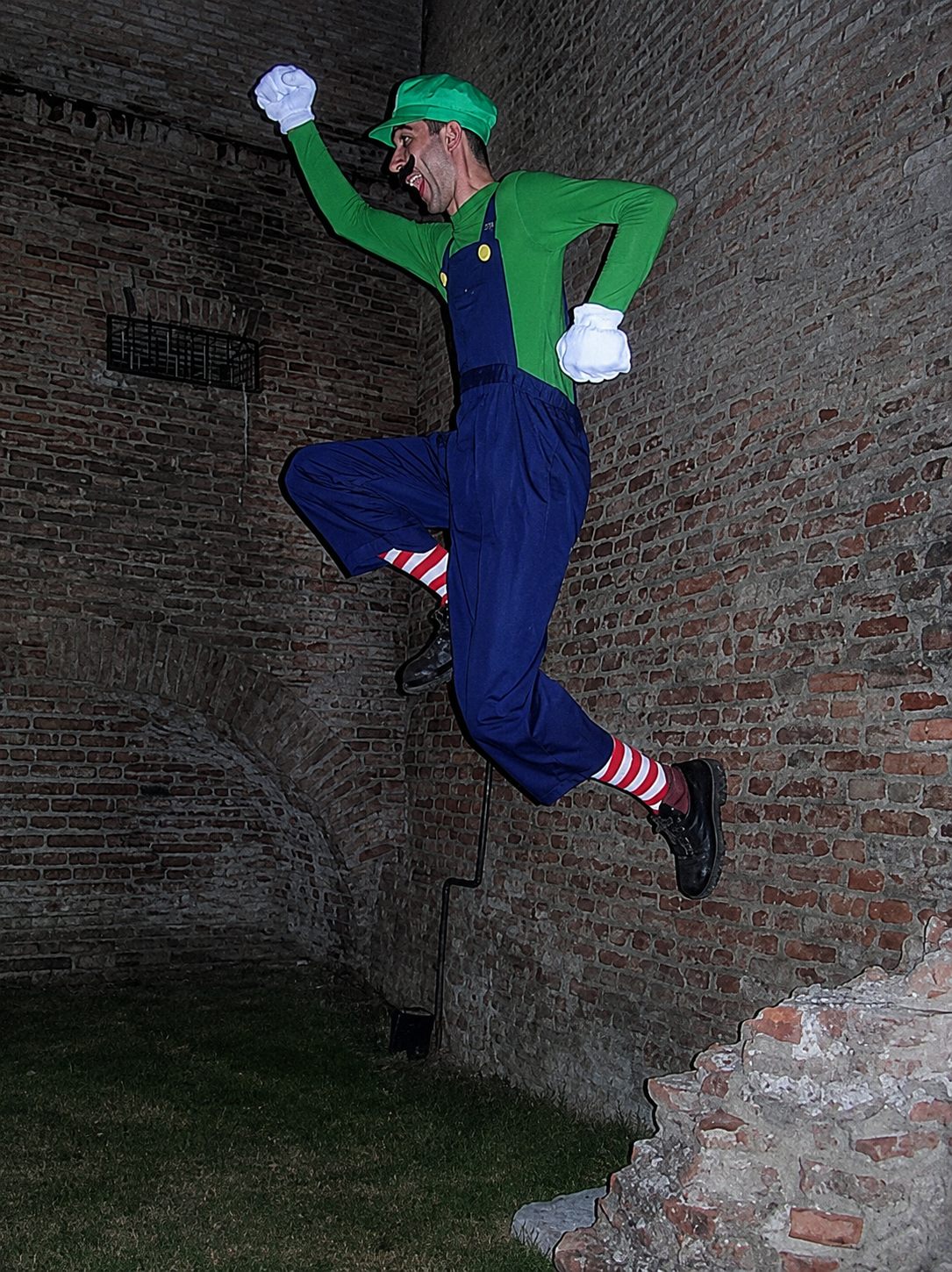 Cosplay di Luigi dal noto videogioco Mario Bros